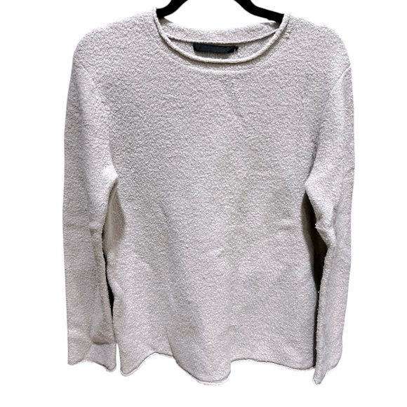 JENNI KAYNE Boucle Merino Wool blend Crewneck Sweater - Picture 2 of 5